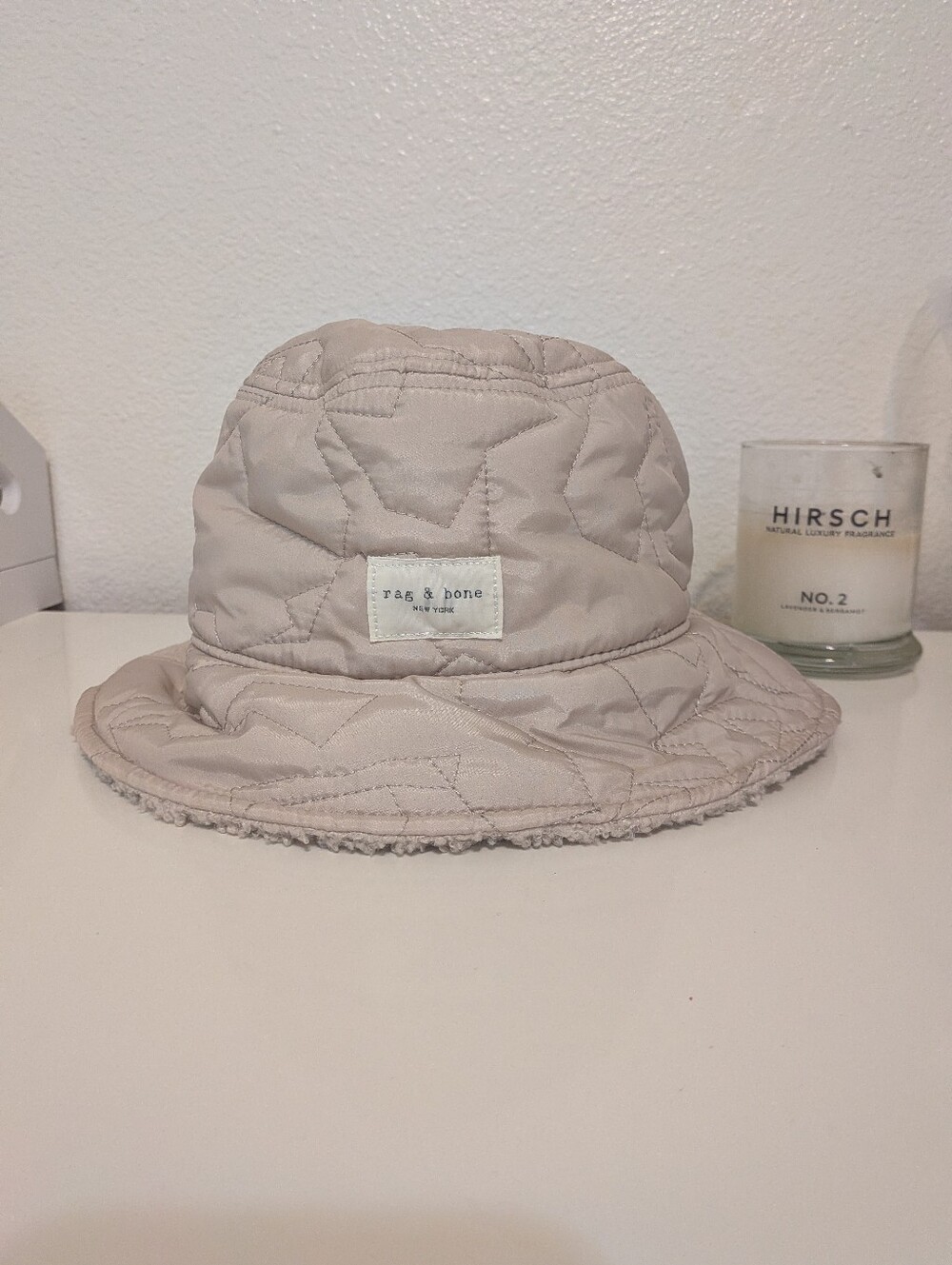 Rag And Bone Cream Reversible Bucket Hat